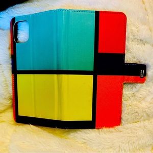 Super bright, Never used, 80s Retro iPhone 11 Pro Max Head case wallet cover